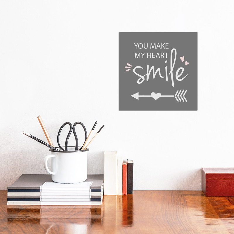 You Make My Heart Smile by Anna Quach - Wrapped Canvas Print, 30.48cm H x 30.48cm W