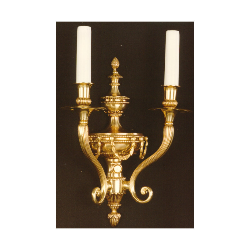 Cowie Candle Wall Light, Dark Flemish