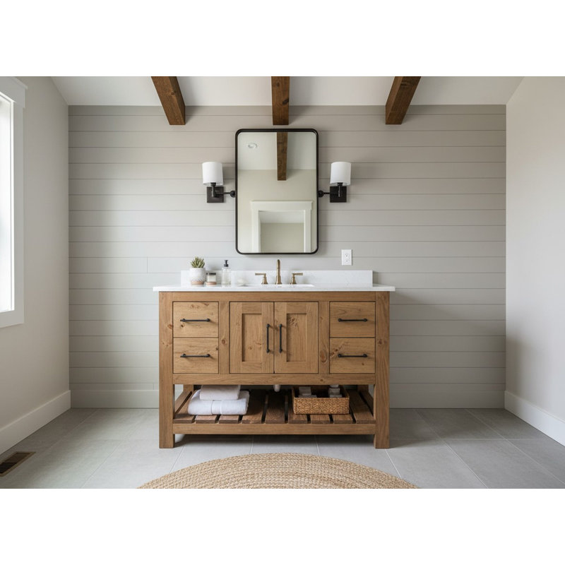 Meuble-lavabo simple sur mesure