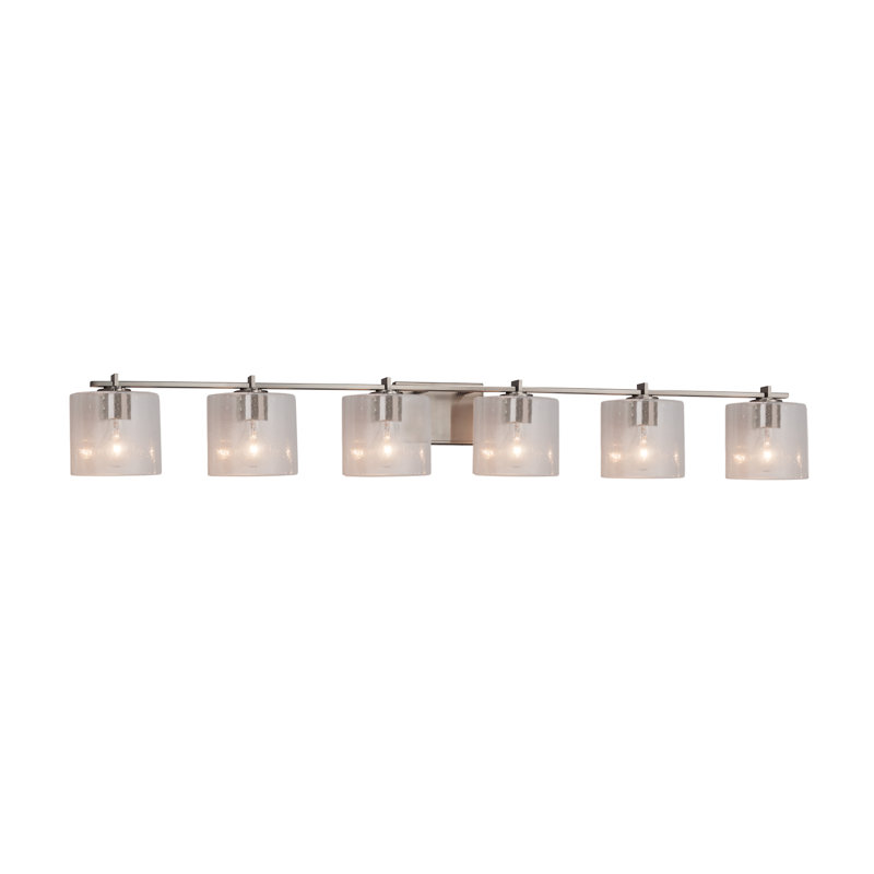 Casson 6 - Light Dimmable Vanity Light, Brushed Nickel, Ribbon, Incandescent