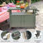 Armoire de rangement pour barbecue avec roulettes, gris