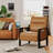 Whole Metal Frame Upholstered Accent Chair With Side Tray Table-584564610