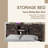 Farmhouse Bed Frame With Charging Station And Storage Cabinets-114584120-114584118