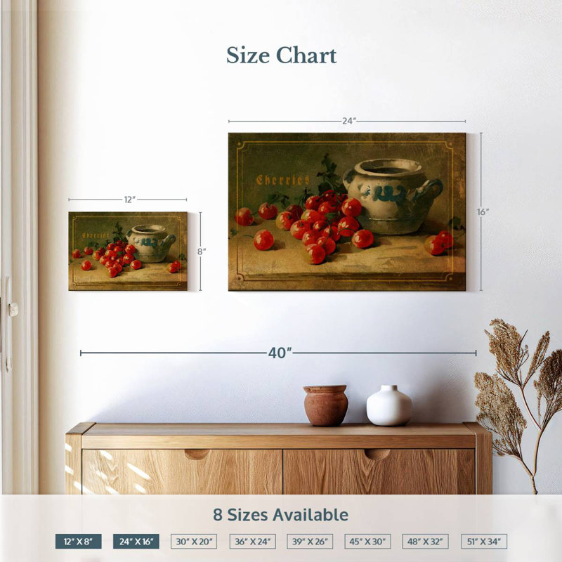 Yarlin Delicious Cherries, 16" H x 24" W