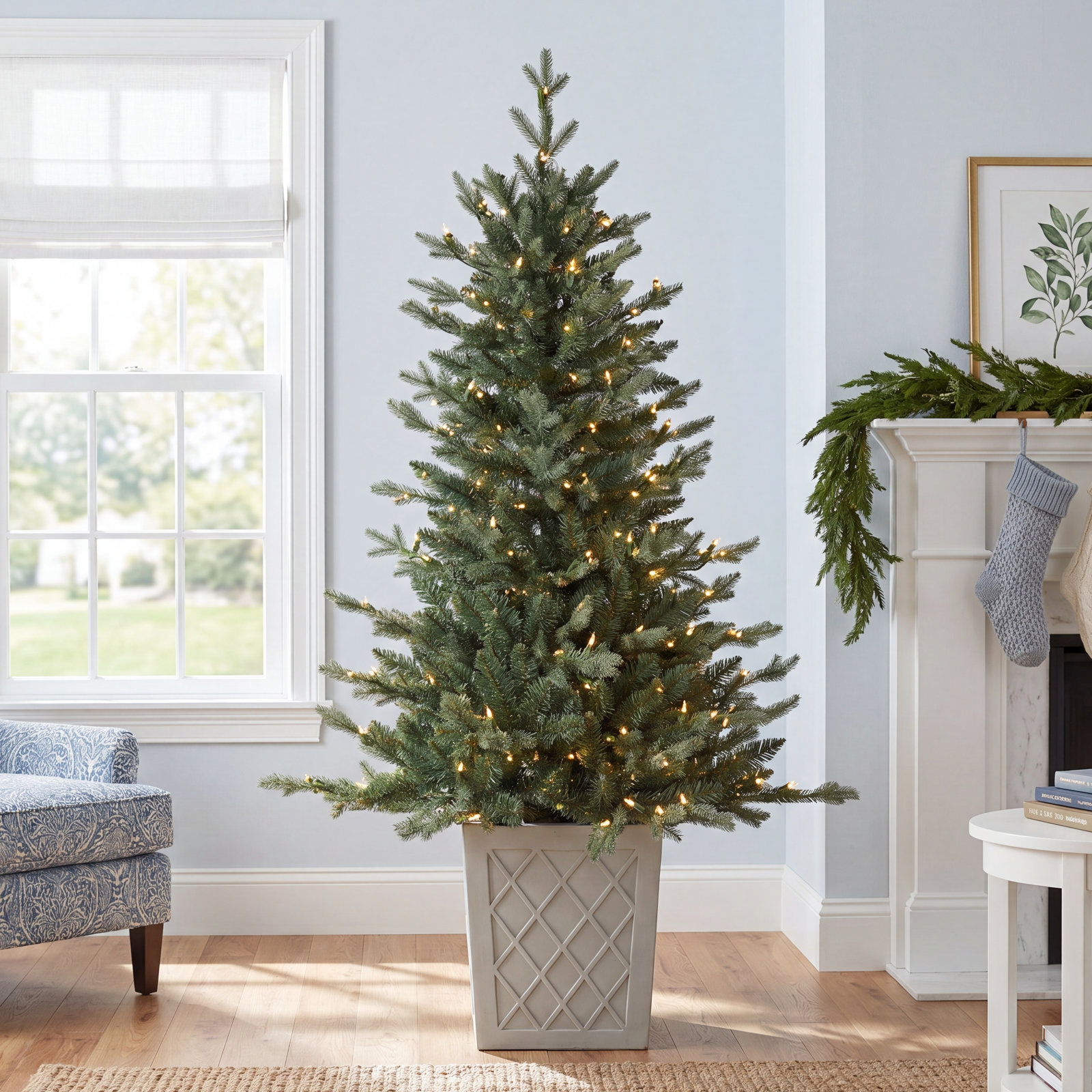 54' Lighted Artificial Christmas Tree