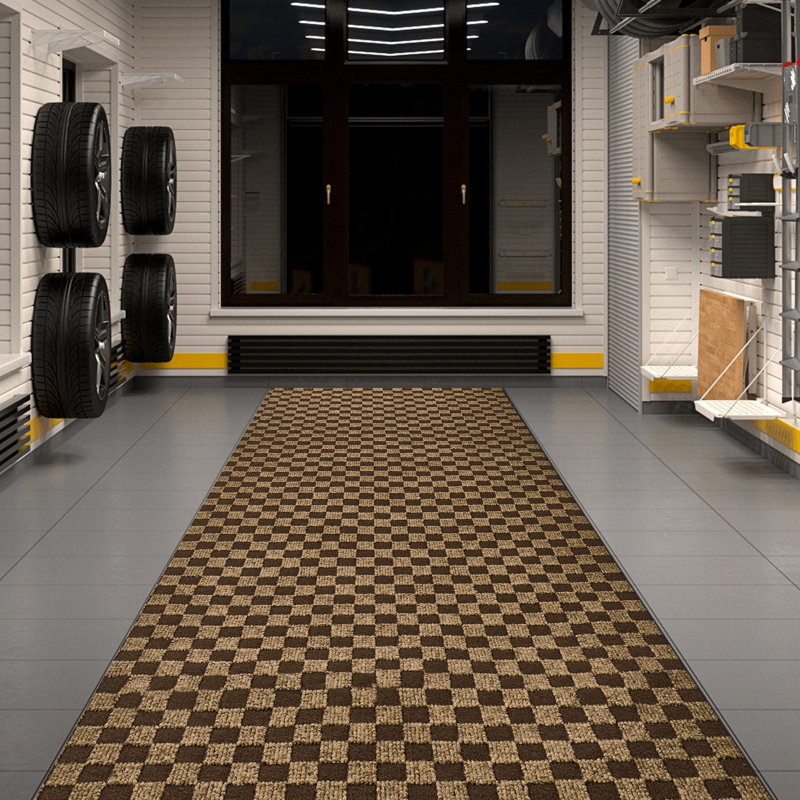 Malesia Checkered Rug, Runner 3' x 66'