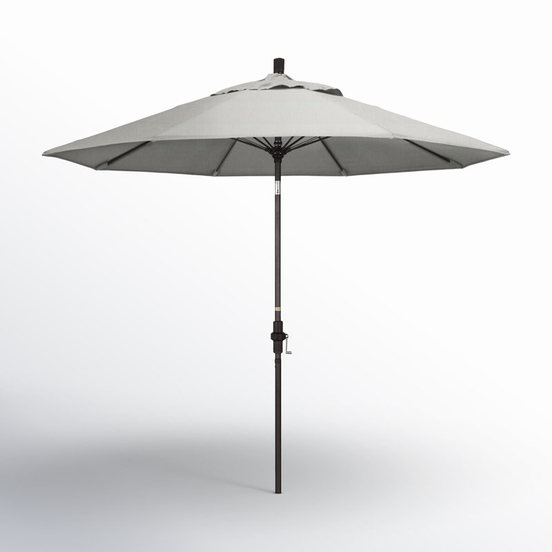 Parasol de marché Sunbrella® 9 pi Roverta, Toile granit Sunbrella®, Brun