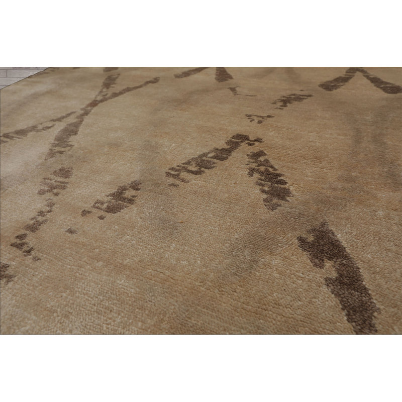 Tapis moderne tibétain en soie de bambou noué à la main 3 x 5 LoomBloom