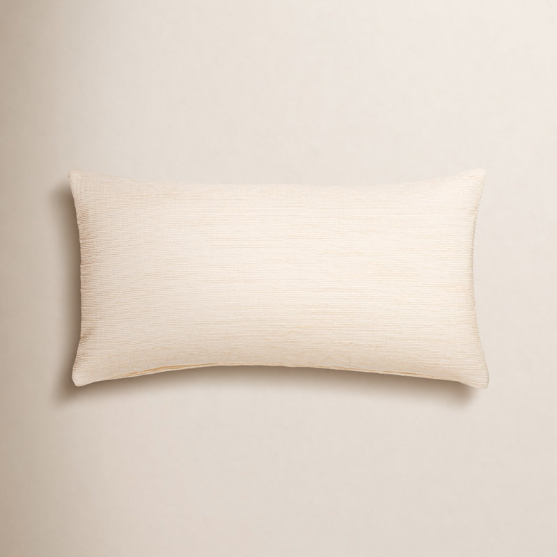 Coussin décoratif, Plumes, Crème, Rectangulaire H 12 po x l 21 po
