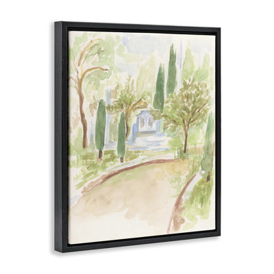  «Path to Cottage», art mural encadré flottant abstrait par June Erica Vess