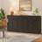 71 Inch Large Sideboard Buffet Cabinet, Modern Arch Kittchen Credenza with Storage 6 Doors and 2 Drawers, Coffee Bar Cabinet for Dining Room Living Room, Smooth Painted Finish, Black-128975927