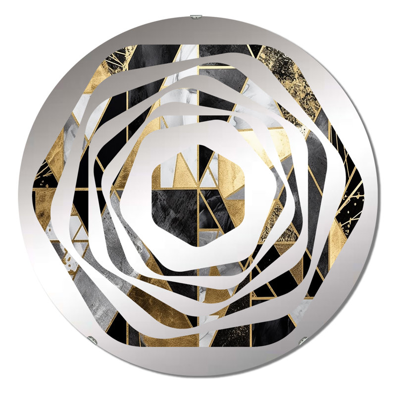 Wanlin - Miroir décoratif Amorphe, 23,6 po x 23,6 po