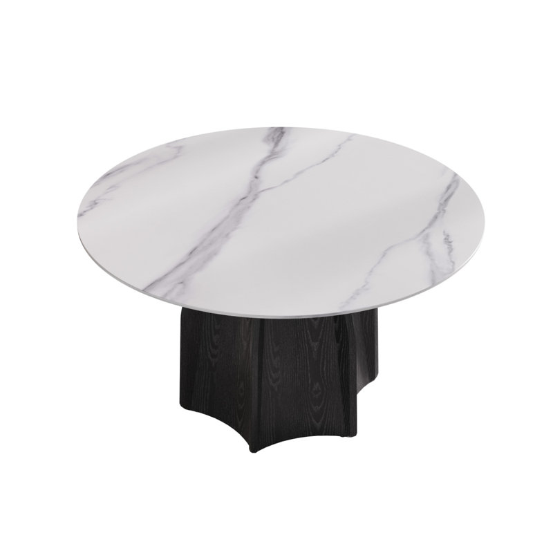 Table de salle à manger 53 po, H 29,552 po x L 53,164 po x l 53,206 po, Blanc