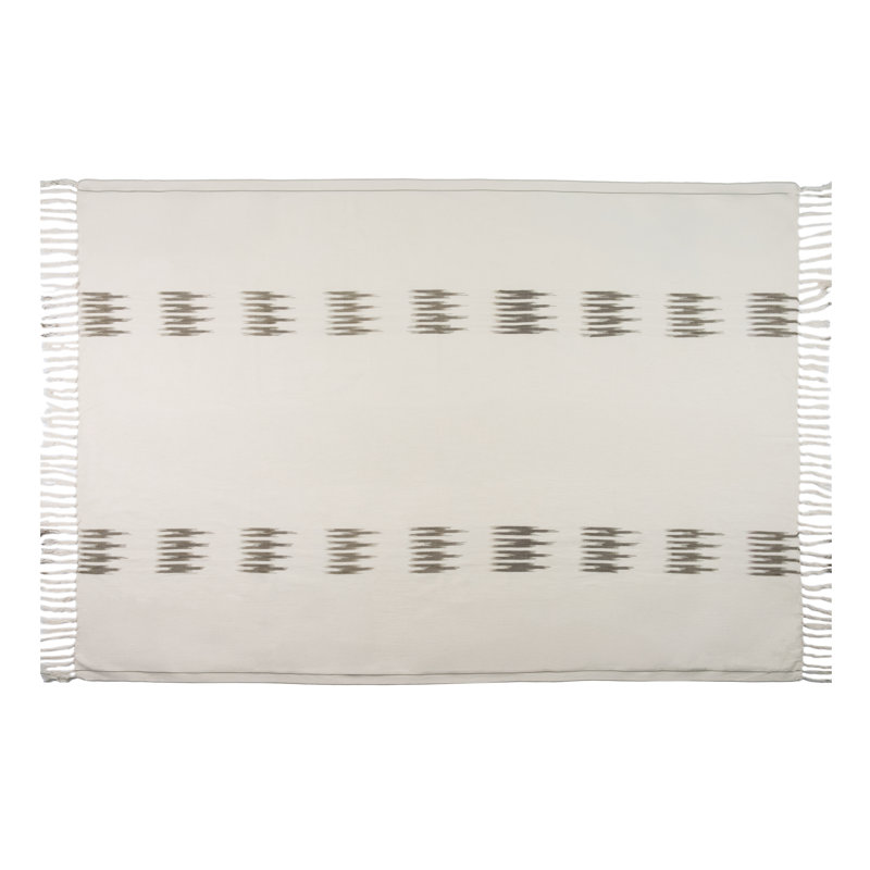 Peshtemal Ikat Sofa Throw, Cream