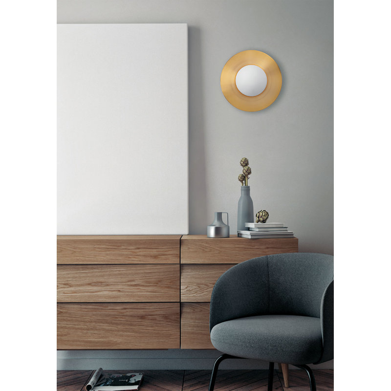 Columbus Flush Mounted Sconce, 30cm H x 30cm W x 15cm D