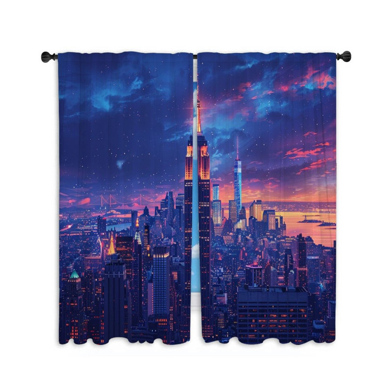 Devontee Room Darkening Curtain, 40" W x 63" L