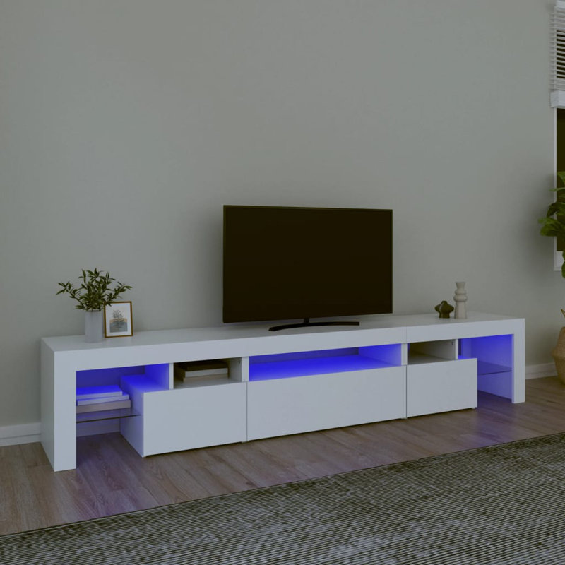 Unfinished TV Stand for TVs up to 88", 230cm W, White