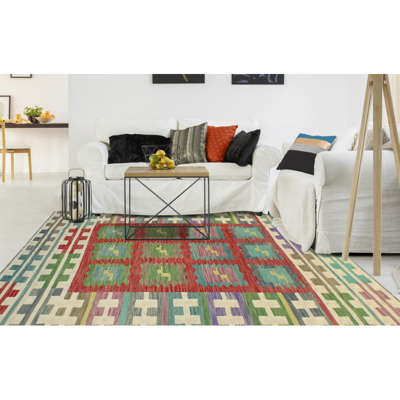 Modern Flatweave Charla Red Rug