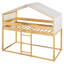 Lit simple superposé en bois avec tente-1525349094