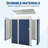 Heavy Duty Metal Outdoor Storage Shed 5x3FT – Sloped Roof, Lockable Single Door, Weatherproof Tool Organizer for Backyard, Garden, Patio (Navy Blue)-123407588