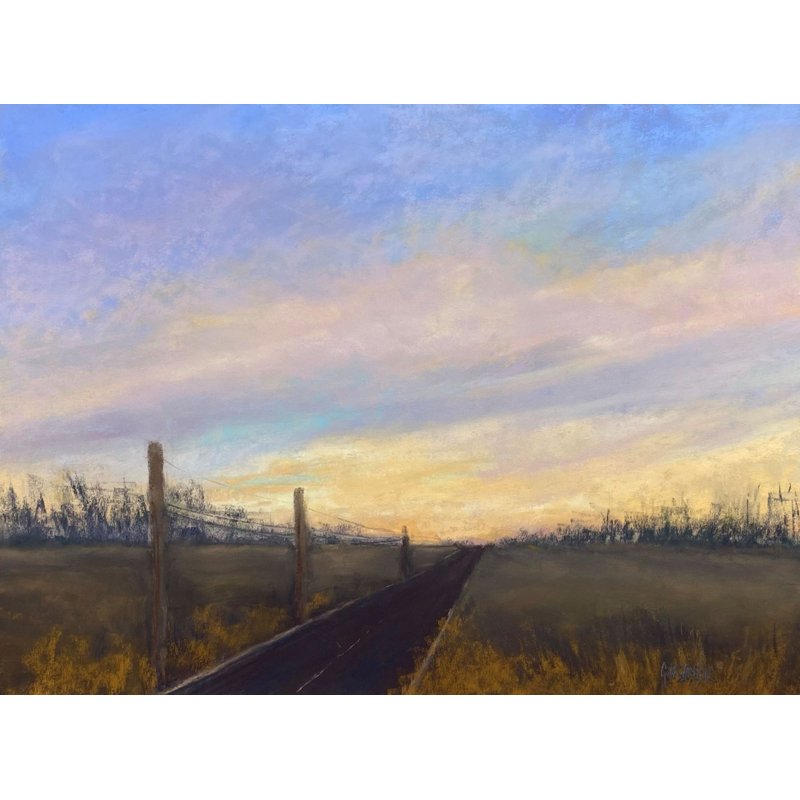 Let The Darkness Speed The Dawn Print by Dina Gardner, 25.25" H x 31.25" W x 0.875" D, Black Framed Paper