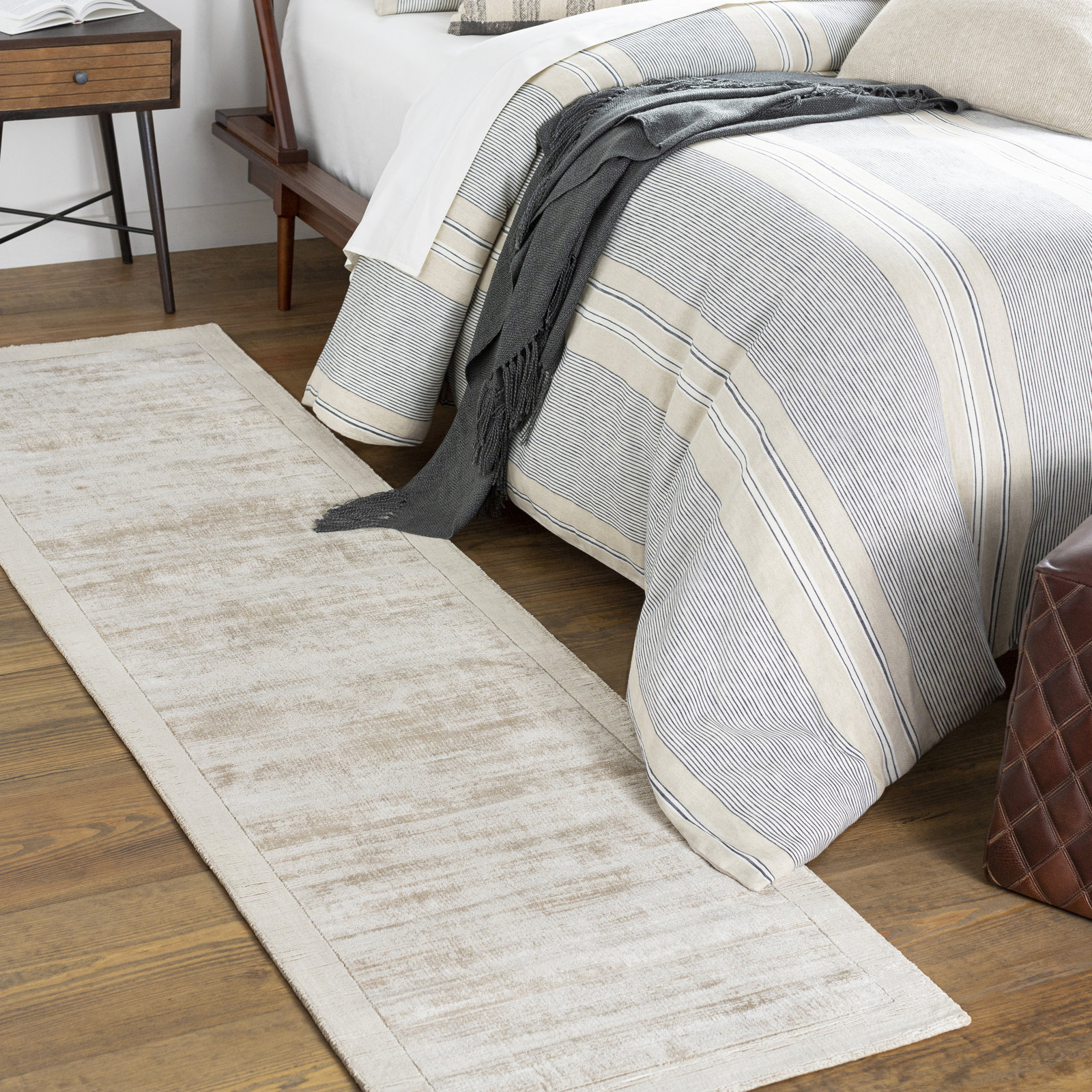 Mckinley Gray Hand-Loomed Rug, Runner 2'3" x 8'