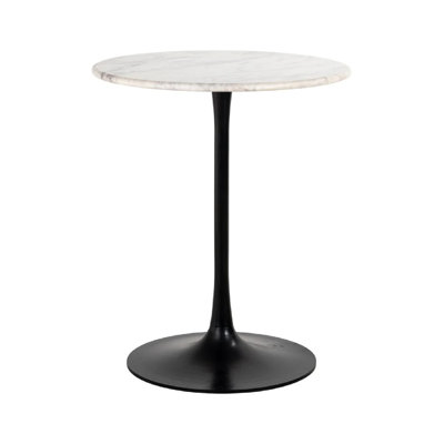 Bar Table Round Marble Top Metal Base Dining Table