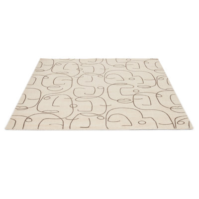 Yulija Hand Woven Wool Abstract Area Rug