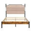 Bed Frame With Upholstered Headboard And Touch Sensitive LED Lights-243477471
