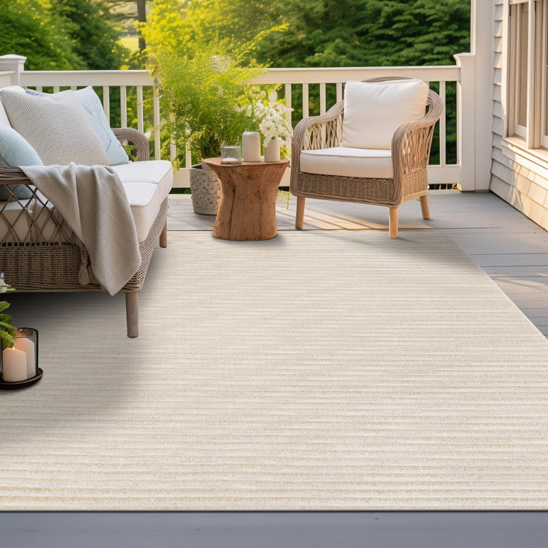 Sabrina Soto Stripes Indoor/Outdoor Rug, Square 7'10"