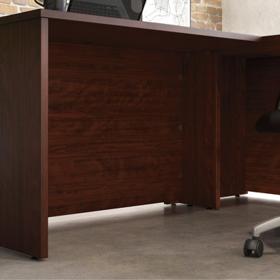 Ensemble bureau d'angle Bowfront Executive, fini rouge