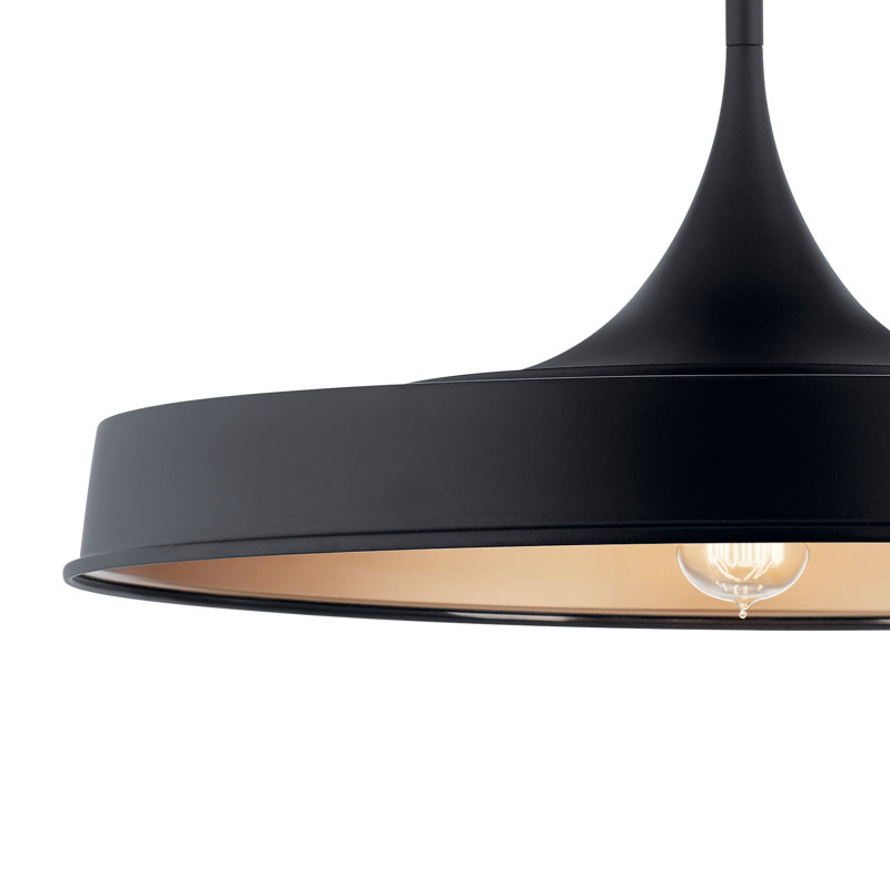 Luminaire suspendu cylindrique à 1 lumière Cathelyne, Noir