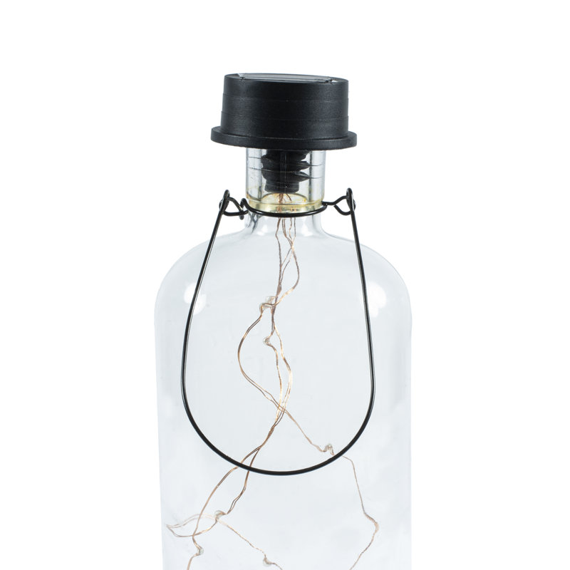 14'' Solar Powered Integrated LED Jar Lantern