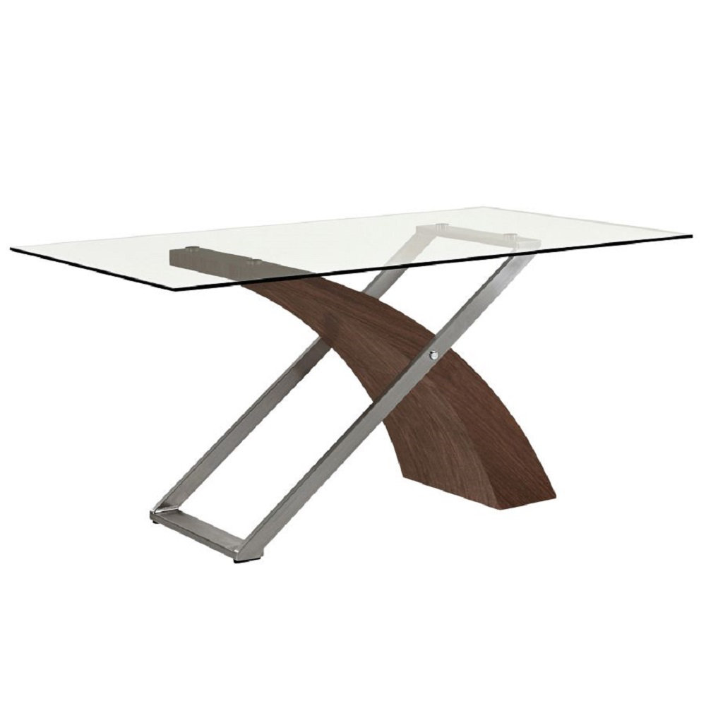 Orren Ellis Monett Glass Top Dining Table | Wayfair