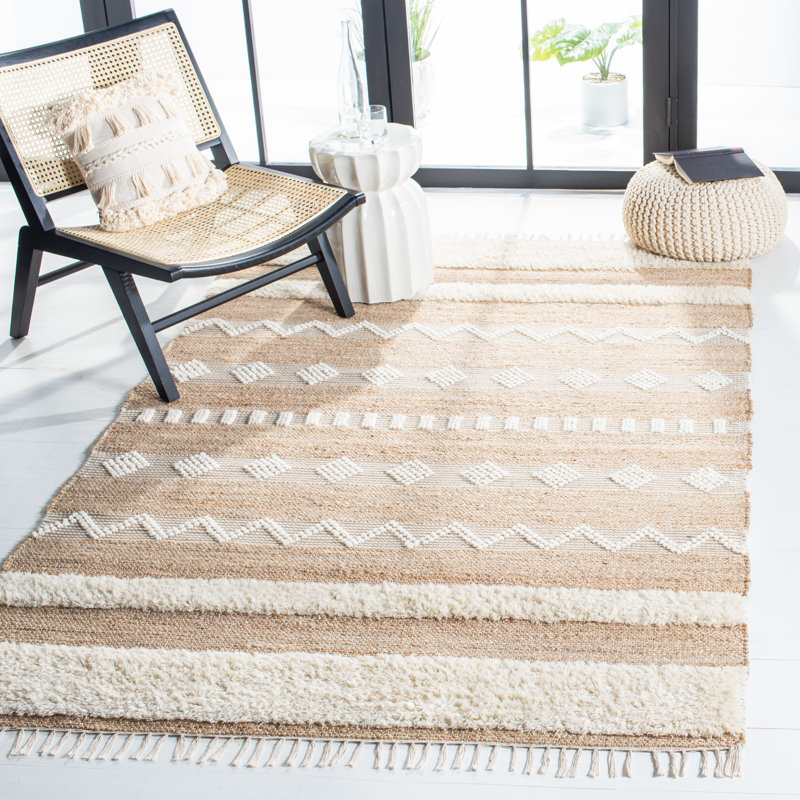Tapis géométrique tissé à la main Havana, Rectangle 9 pi x 12 pi