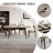 Sintered Stone Solid Wood Ash gray and brown Dining Table-76146415