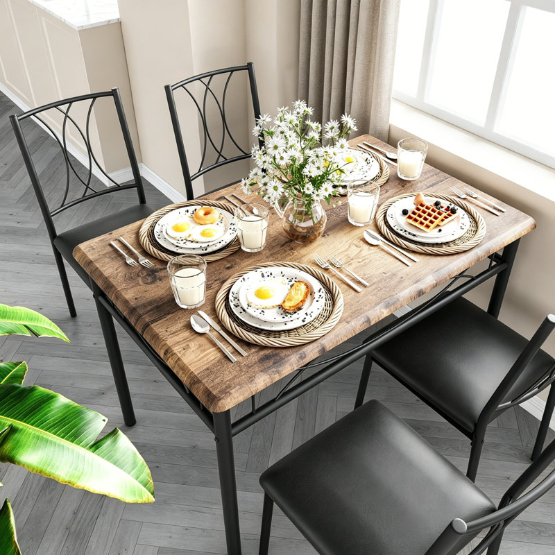 4 - Person Dining Set, Brown