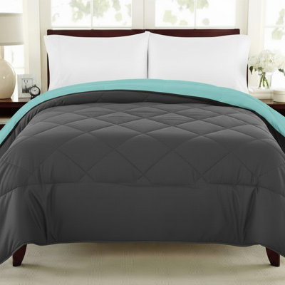 Ensemble d'édredon réversible en duvet synthétique luxueux
