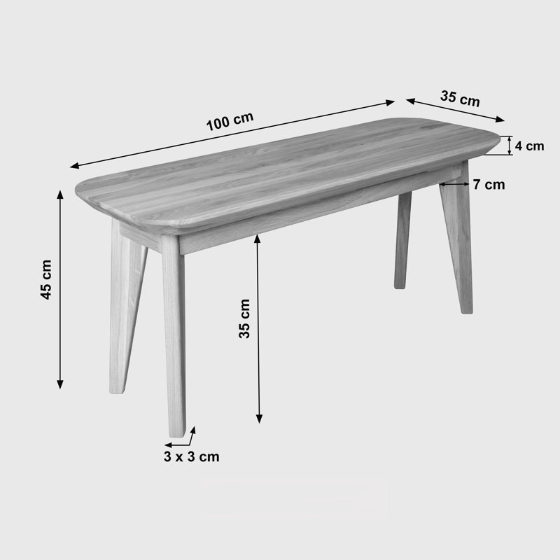 Ozora Solid Wood Bench