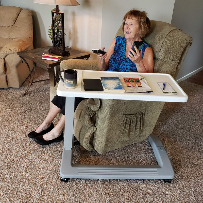 Carex Overbed Table And Hospital Bed Table - Table With Wheels - Over The Bed Table For Home Use And Hospital, Bedside Table With Wheels, Over Bed Desk, Over Bed Table With Wheels