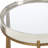 Everly Quinn Hinkson Antique Gold Accent Table