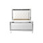 Lit standard capitonné en bois massif et rembourré à profil bas Tamas-84398894