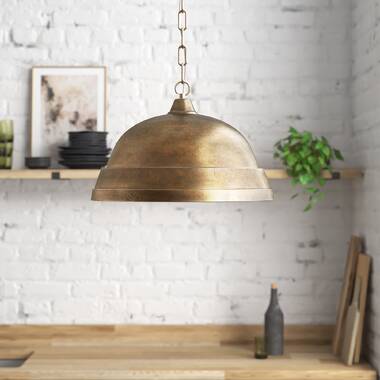 Capital 18 Wide Oxidized Brass Pendant Light