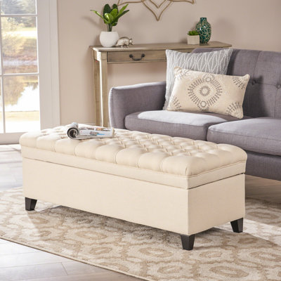 REPOSE-PIEDS OU BANC DE RANGEMENT rectangulaire capitonné de 50 po Cancic