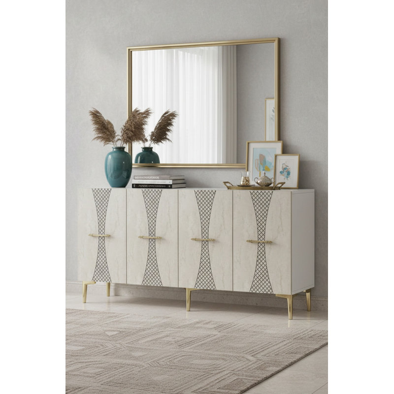 Console, Beige/Gold