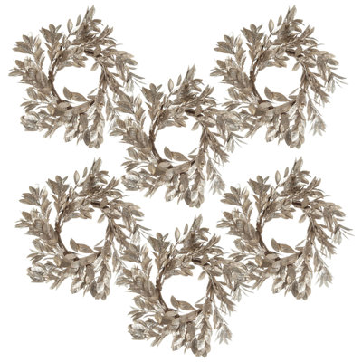Ensemble de 6, bougie anneau de buis D11,8 ", cham