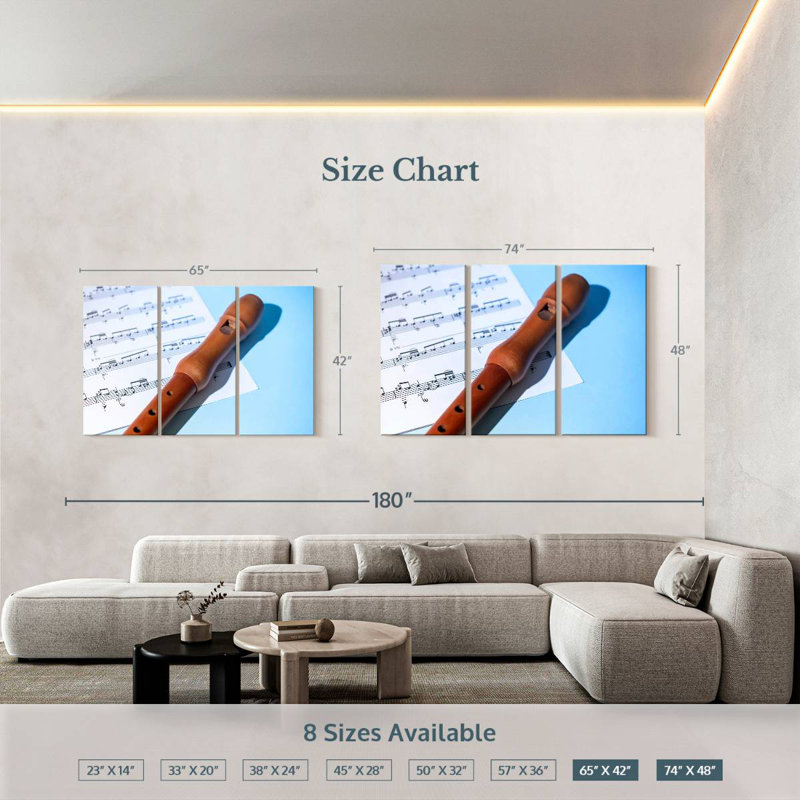 Wooden Recorder, 42" H x 65" W