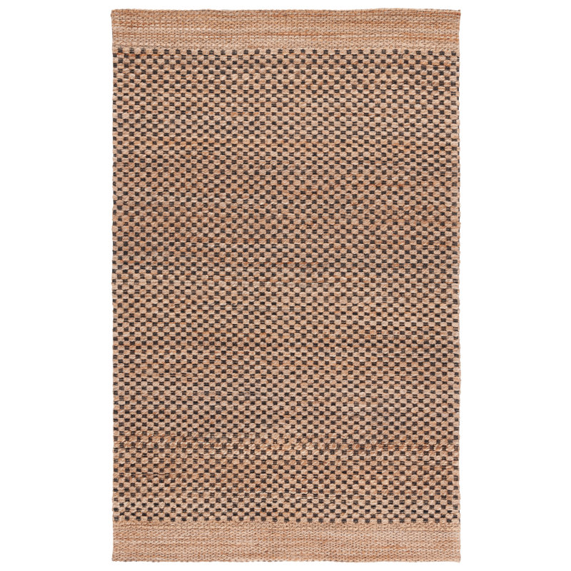 Natural Fiber Flatweave Jute & Cotton Abstract Rug, Rectangle 5' x 8'