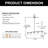 5 - Light Pendant Light with Glass Shade