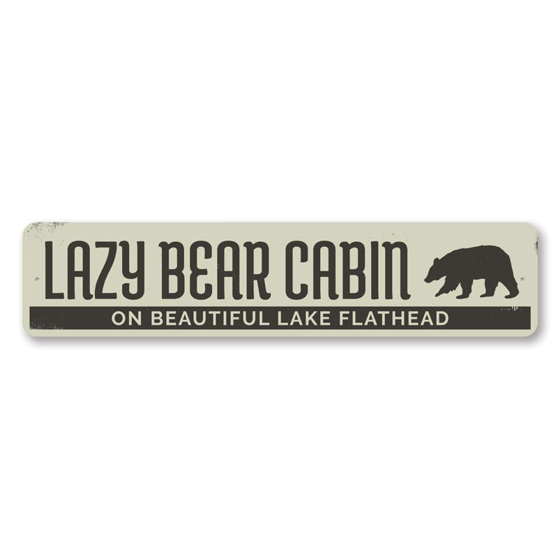 Plaque en aluminium Lazy Bear, H 6 po x l 24 po x P 0,063 po